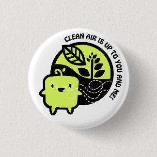Clean Air logo 1 Inch Round Button