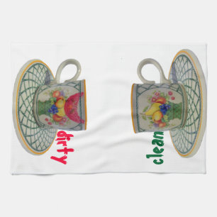 Clean and Dirty Dishes Kitchen Towel