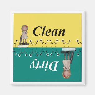 Clean and Dirty Dishwasher Magnet