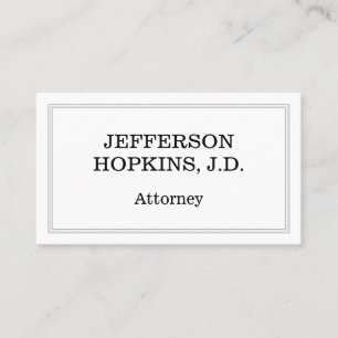 Clean and Professional Attorney Business Card
