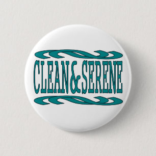 Clean and Serene Inspirational Recovery Quote 2 Inch Round Button