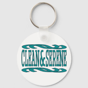 Clean and Serene Inspirational Recovery Quote Keychain