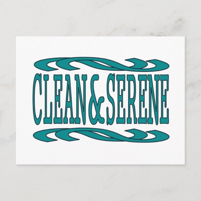 Clean and Serene Inspirational Recovery Quote Postcard (Front)