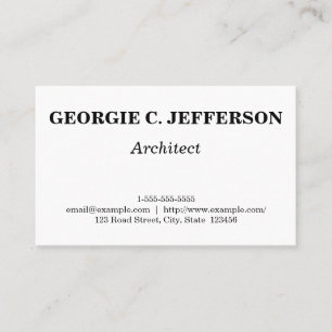 Clean and Simple Architect Business Card