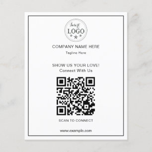 Clean and Simple QR Code Business Flyer for Client
