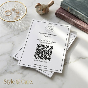 Clean and Simple QR Code Business Flyer for Client