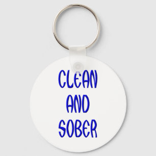 Clean and Sober Keychain