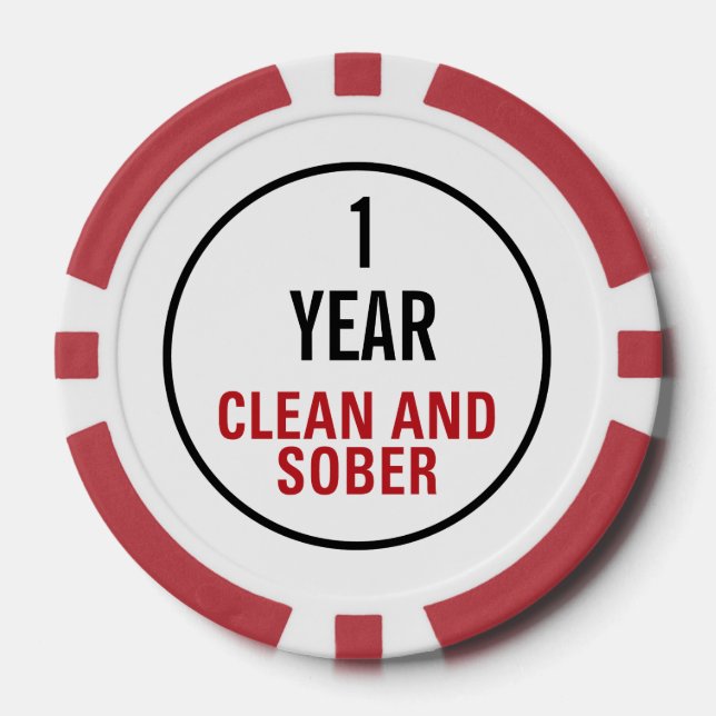Clean and Sober Milestone Poker Chips (Front)
