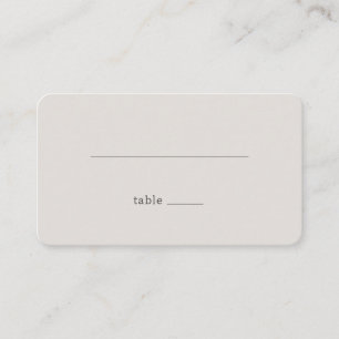 Clean Beige Table Card