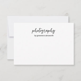 Clean Black and White Modern Business Card