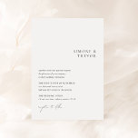 Clean Black and White Modern Wedding Invitation<br><div class="desc">Modern wedding invitations featuring a simple yet elegant design with serif and script fonts.</div>