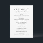 Clean Black and White Modern Wedding Program<br><div class="desc">Modern wedding program featuring a simple yet elegant design.</div>