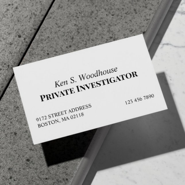 Clean Black White Bold Font Profession Business Card (Creator Uploaded)