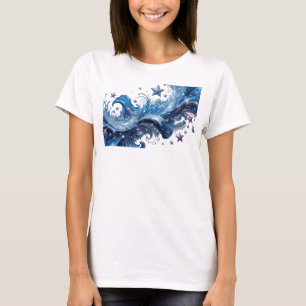 Clean Blue BLUE WAVES Custom Tee