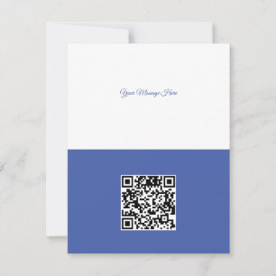 Clean Blue Corporate QR Code Christmas Tree Holiday Card