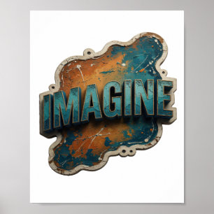 Clean Blue IMAGINE Poster