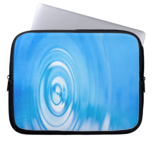 Clean blue water ripples laptop sleeve
