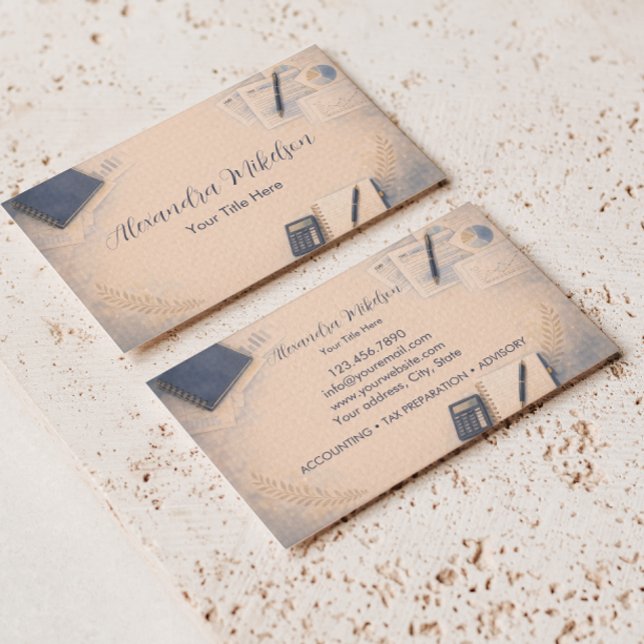 Clean Bookkeeping Office Branding Business Card (Creator Uploaded)