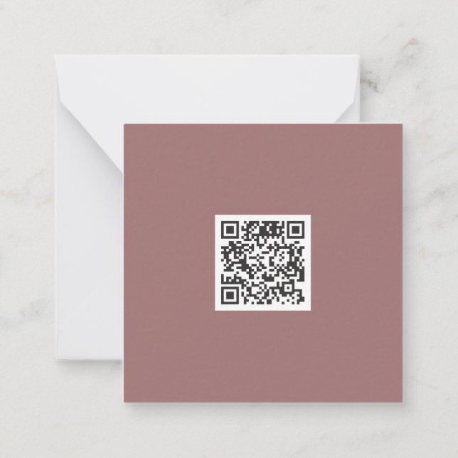Clean Bordeaux Corporate QR Code Card (Back)