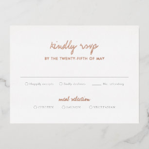 Clean Botanical Elegant Wedding RSVP Card