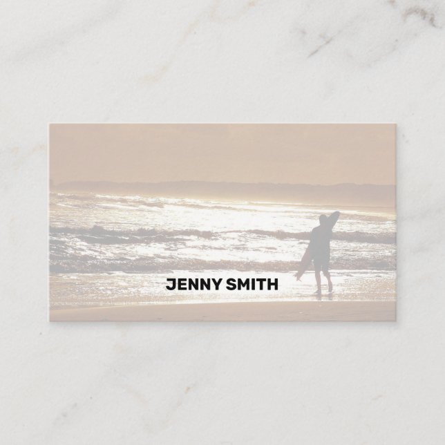 Clean Brown Classic Business Card (Front)