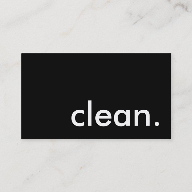 clean. business card (Front)