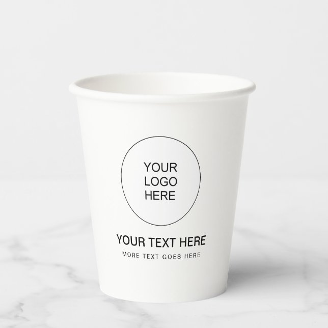 Clean Business Company Corporate Event Simple Paper Cups (Front)