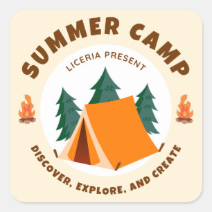 Clean Camping / Outdoors   take a hike   camping Square Sticker