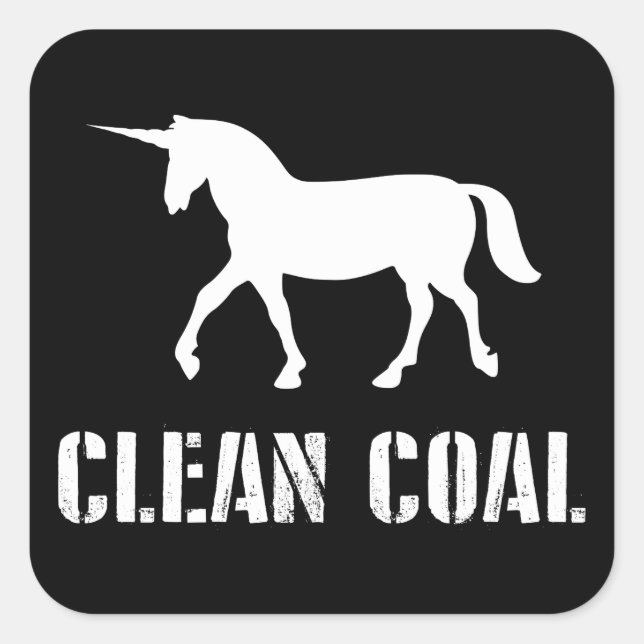 Clean Coal Square Sticker (Front)