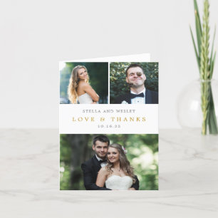 Clean Collage EDITABLE COLOR Thank You Card