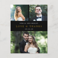 Clean Collage EDITABLE COLOR Thank You Postcard