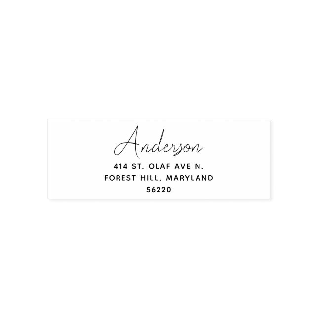 Clean Contemporary Self-Inking Address Stamp (Design)