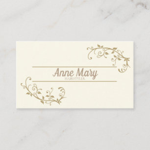 Clean Cream Color Business Card