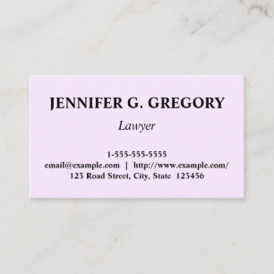 Clean & Customizable Lawyer Business Card