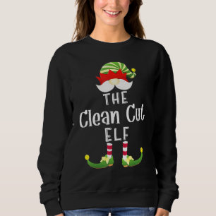 Clean Cut Elf Group Christmas Pajama Party Sweatshirt
