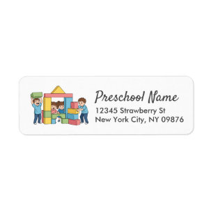 Clean Daycare Return Address Label