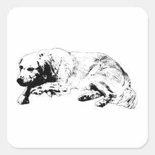 Clean Defined Figure Brings Quiet Focus Square Sticker