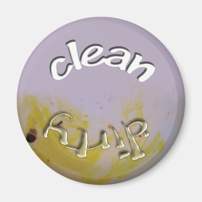 Clean / Dirty Dish - Dishwasher Magnet. Magnet (Front)