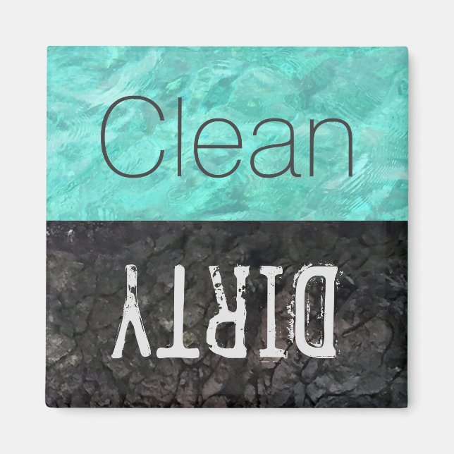 Clean | Dirty Dishes Dishwasher Magnet (Front)