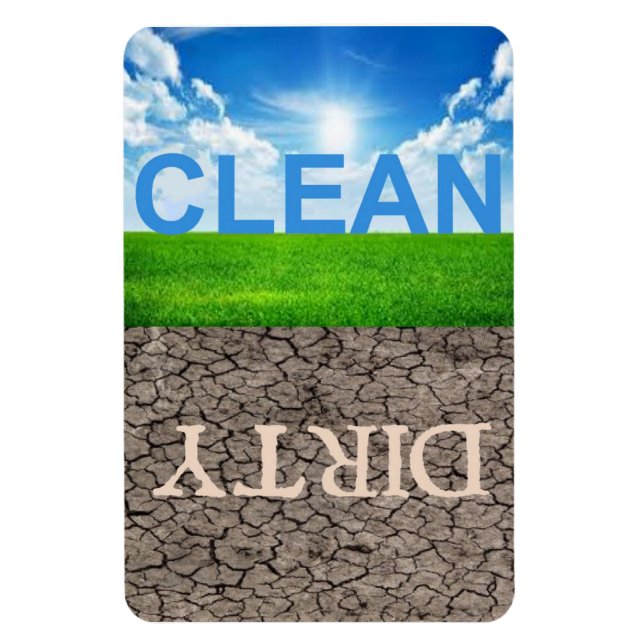 Clean Dirty Dishwasher 4"X6" magnet (Vertical)