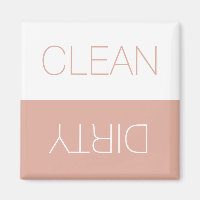 Clean Dirty dishwasher indicator dusty pink simple