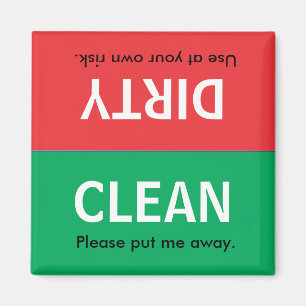 Clean Dirty Dishwasher Magnet