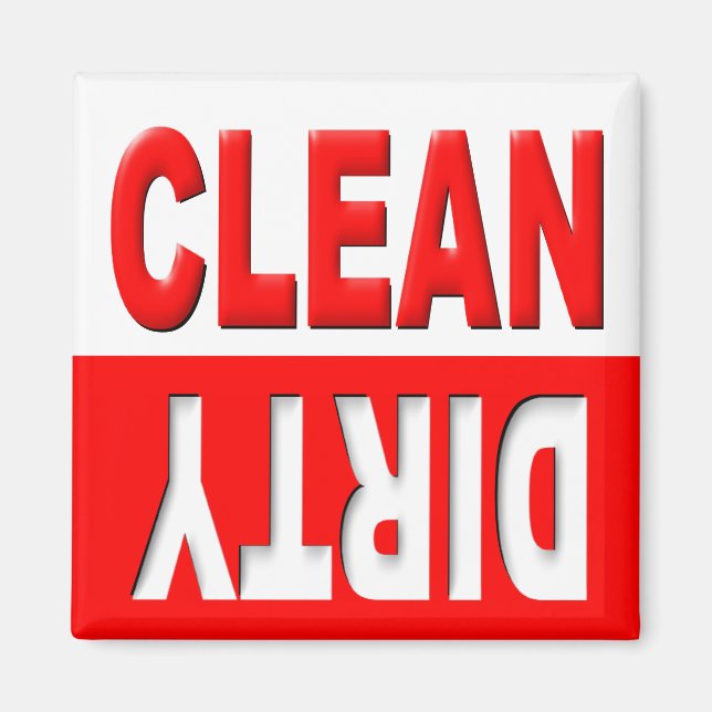 Clean Dirty Dishwasher magnet (Front)
