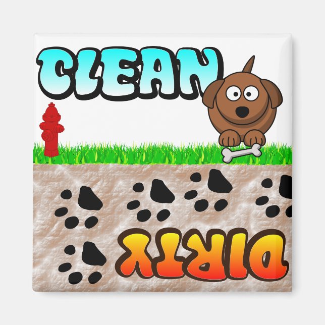 Clean Dirty Dishwasher magnet (Front)