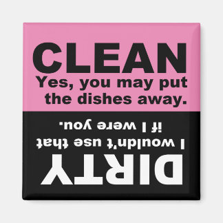 Clean Dirty Dishwasher magnet
