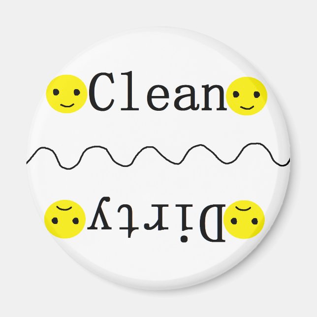 Clean-Dirty Dishwasher Magnet (Front)