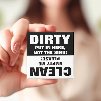 Clean Dirty Dishwasher magnet