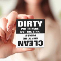 Clean Dirty Dishwasher magnet