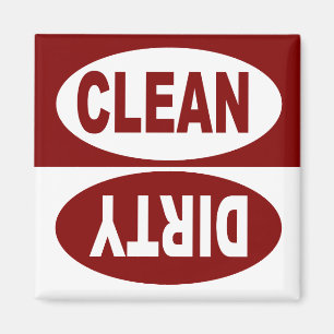 CLEAN & DIRTY DISHWASHER MAGNET