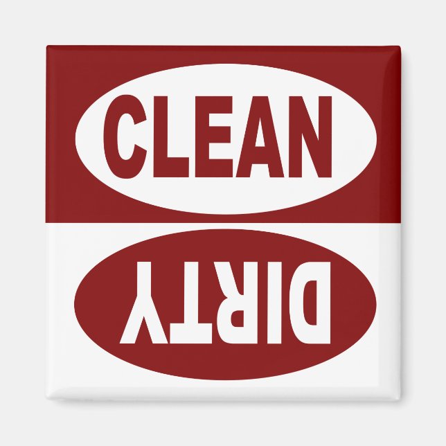 CLEAN & DIRTY DISHWASHER MAGNET (Front)